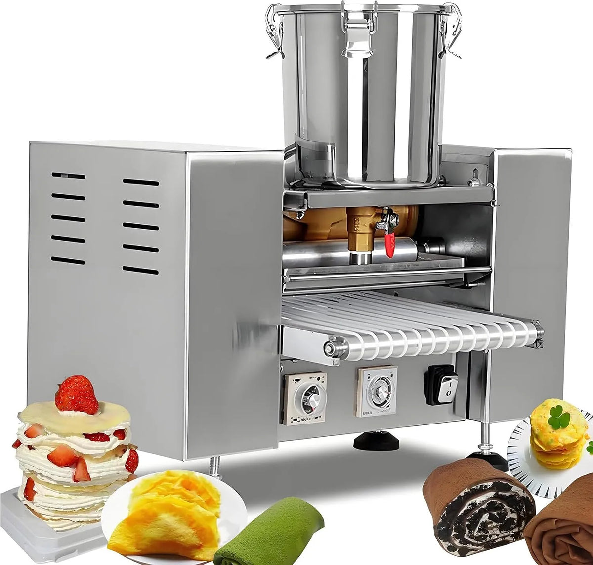 Meter, crêpe diameter 6'/8'/10', dikte 0,016'-0,047', keuken/bakkerij 6inches, instelbare snelheid, voor taart, tortilla, pizza