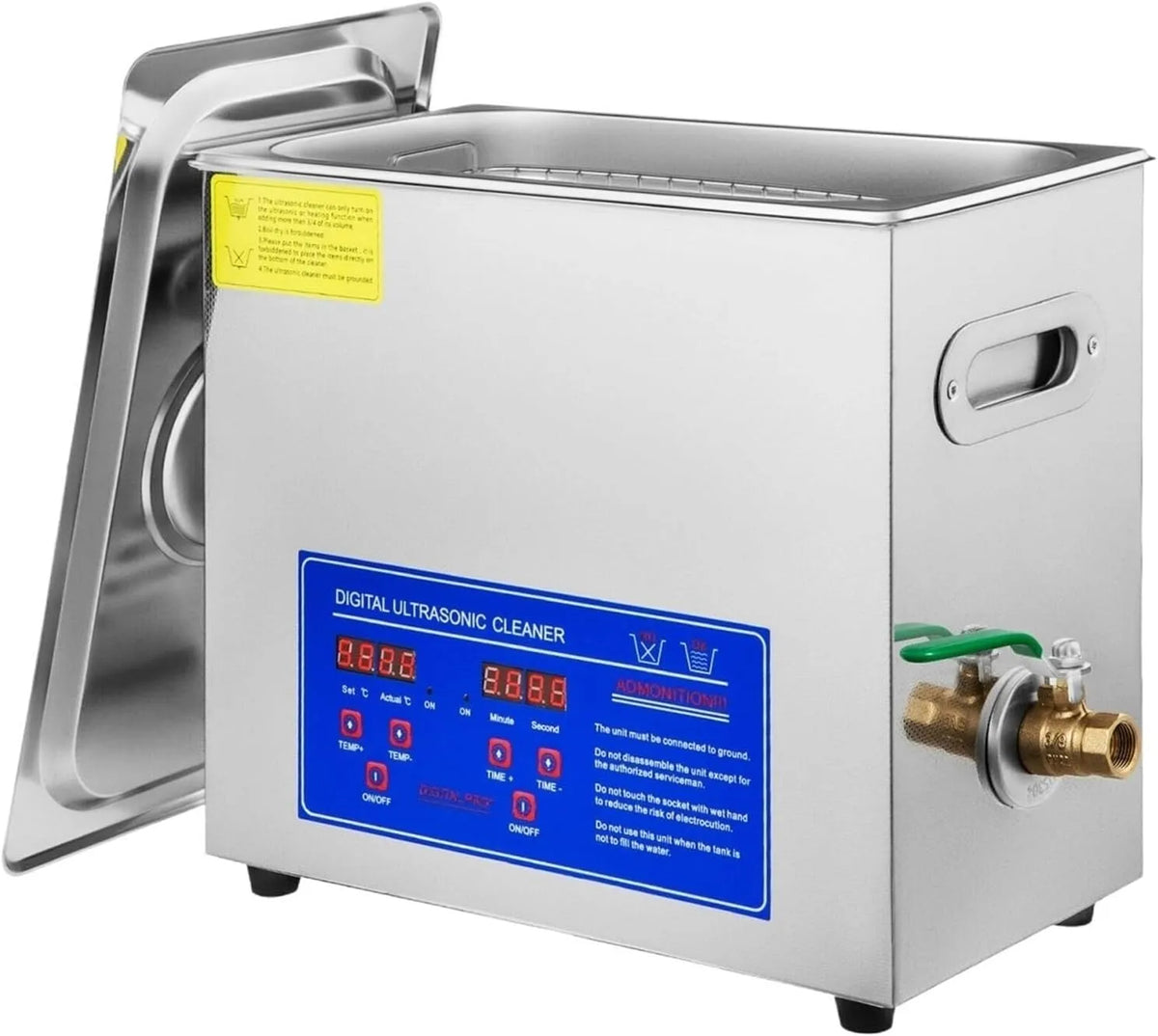 Machine met 200 W, 6L, waterreservoir en RVS, 200 W Ultra reiniger Sieradenreiniger Verwarming Timer