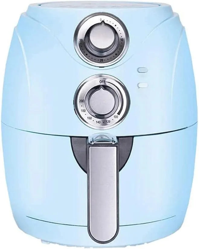 Airfryer met 2,5L, 19,8 x 24 x 10,2 cm, 110V, 240V, 1200 W, 50HZ, regelbare thermostaat en wit