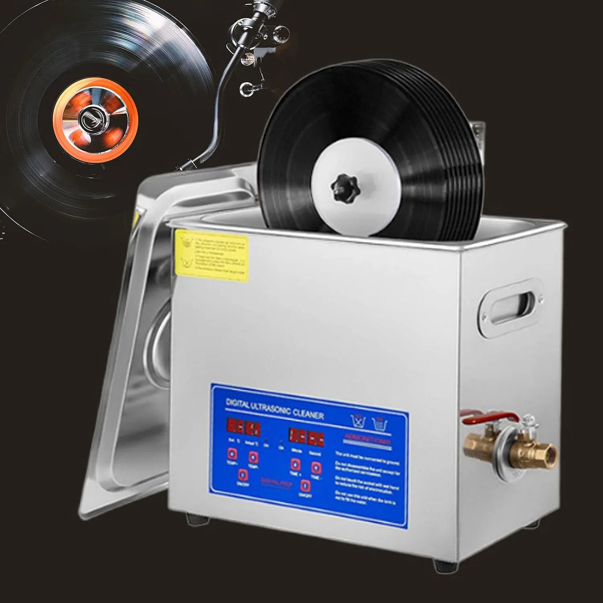 Machine, 6,5L, Droogrek, Vinylreiniger 380 W Vinylreiniger 7-12 Inch Platen Vinylplaten