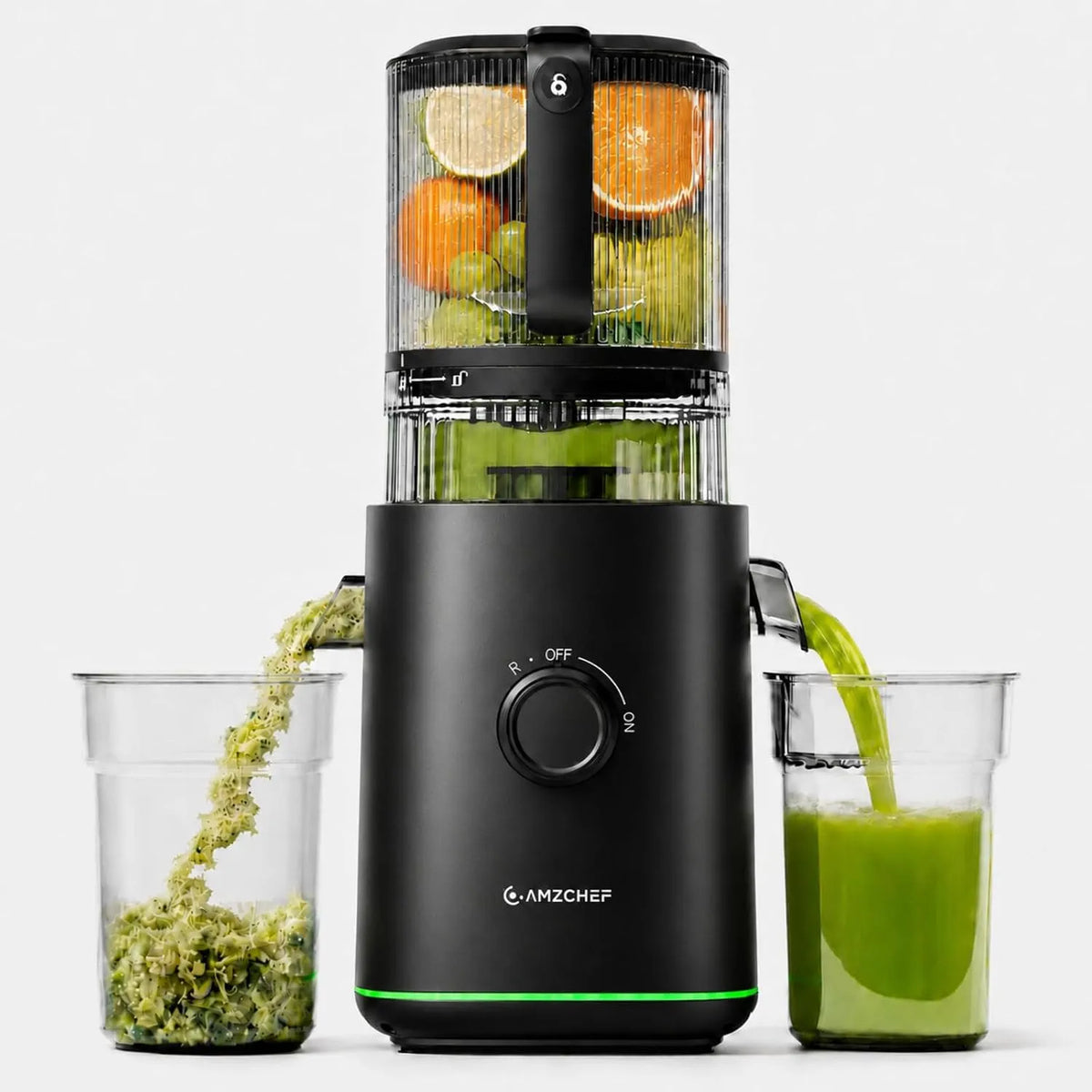 AMZCHEF Sapcentrifuge, AMZCHEF Sapcentrifuge, Slow Juicer, ideaal voor hele vruchten en gezinnen