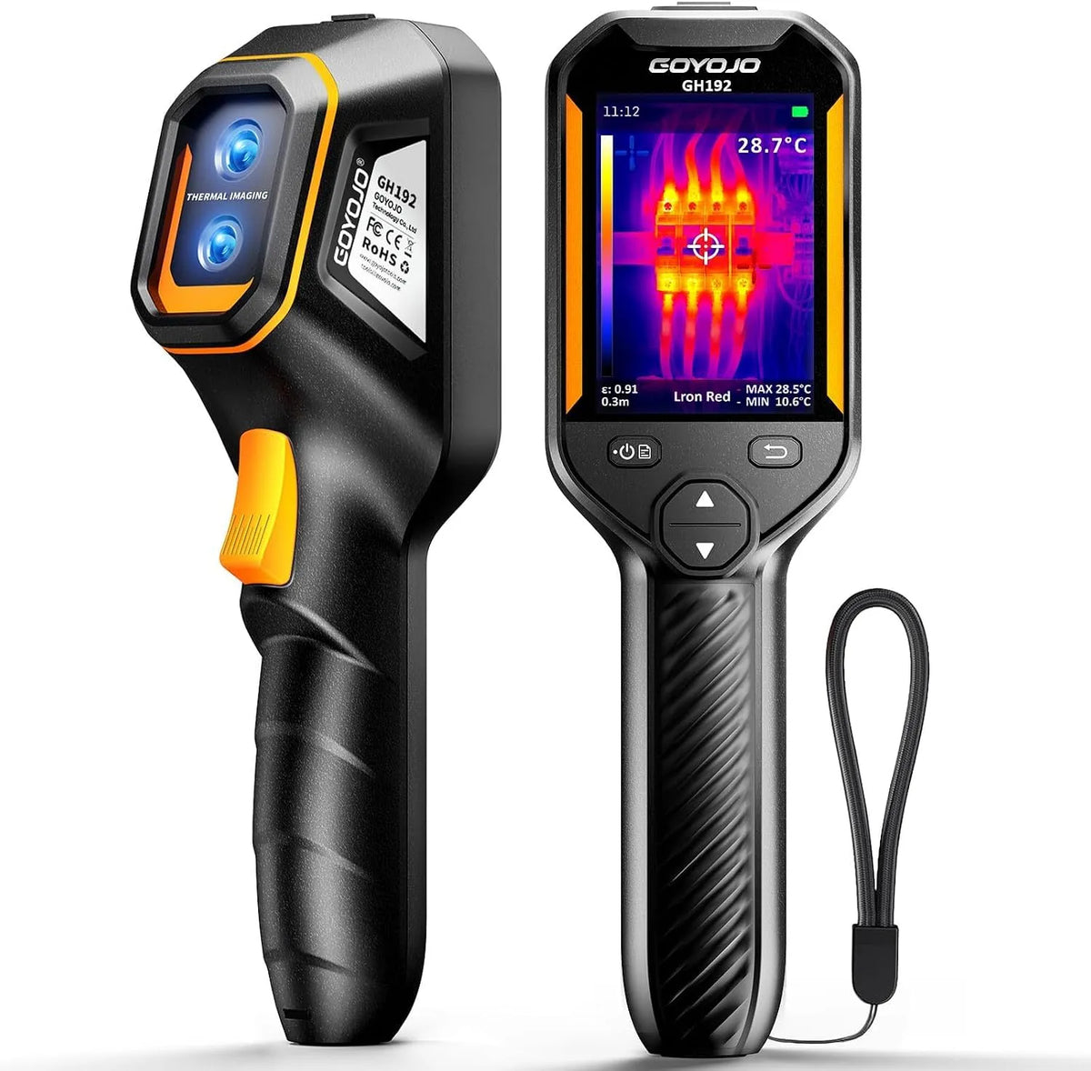 Camera met 20°C tot 550°C, lekdetectie, 25Hz infraroodcamera met 2MP zichtcamera, draagbare infraroodcamera voor thermisch beeld voor huisinspectie