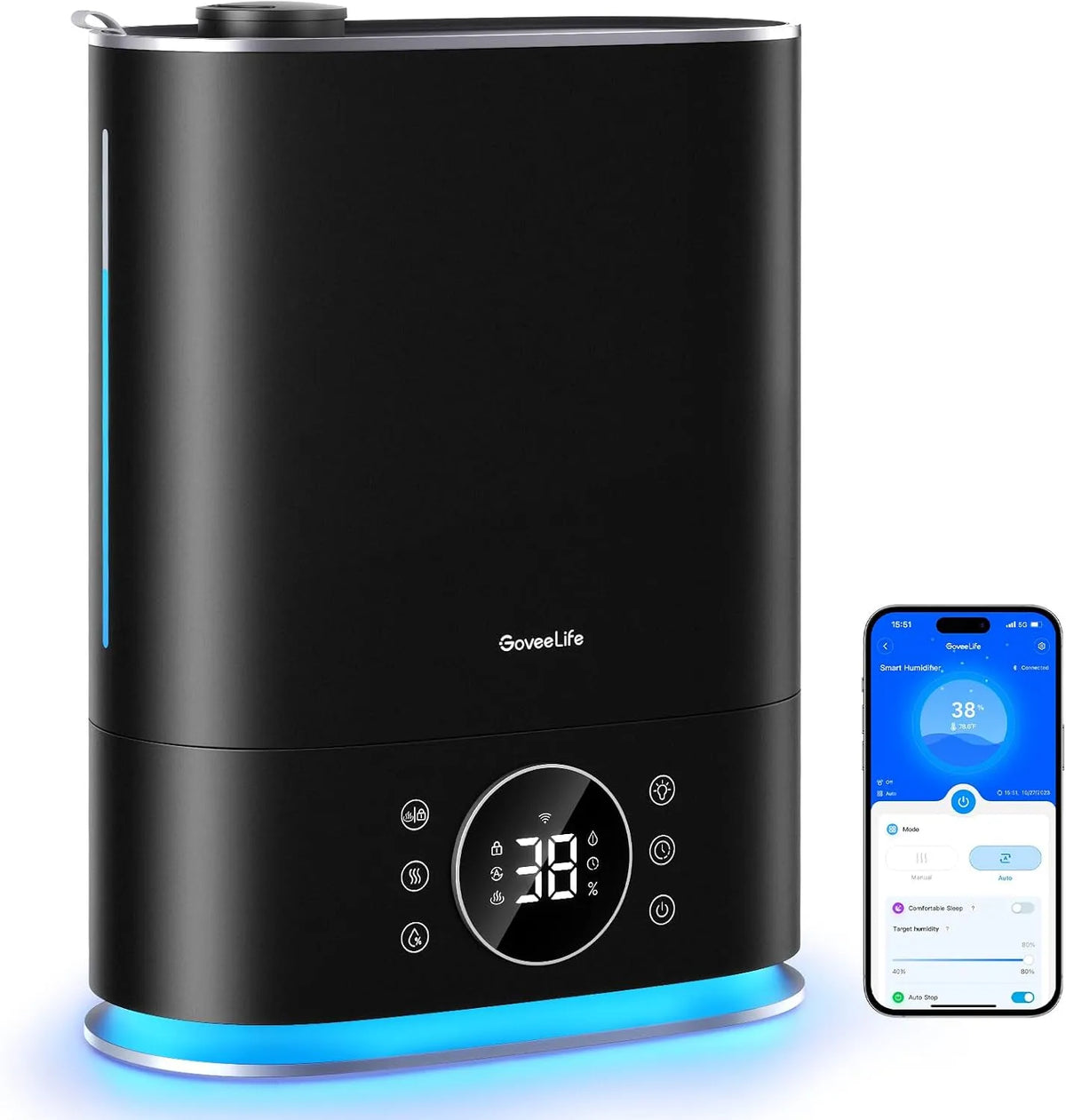Luchtbevochtiger met 7L, 70 uur, 2.4G, 650ml, 10 minuten, 2-in-1, timer en waterreservoir