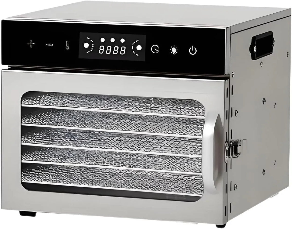 Ventilator met 90 °C, regelbare thermostaat, geluidsarme werking, RVS, gerichte luchtcirculatie en 24-uurs timer