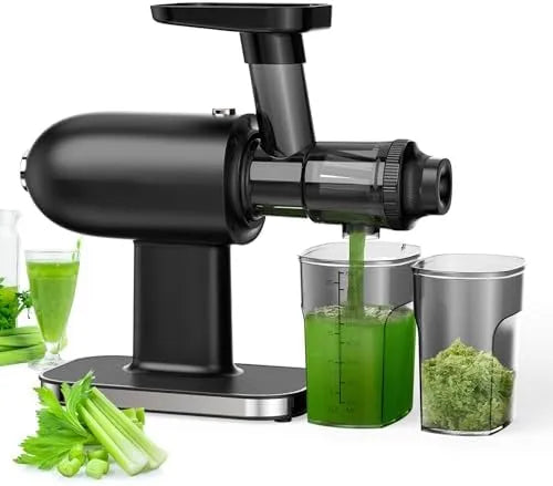 Masticating Juicer Machine met geluidsarme werking en RVS, Slow Cold Press Juicer voor groenten en fruit