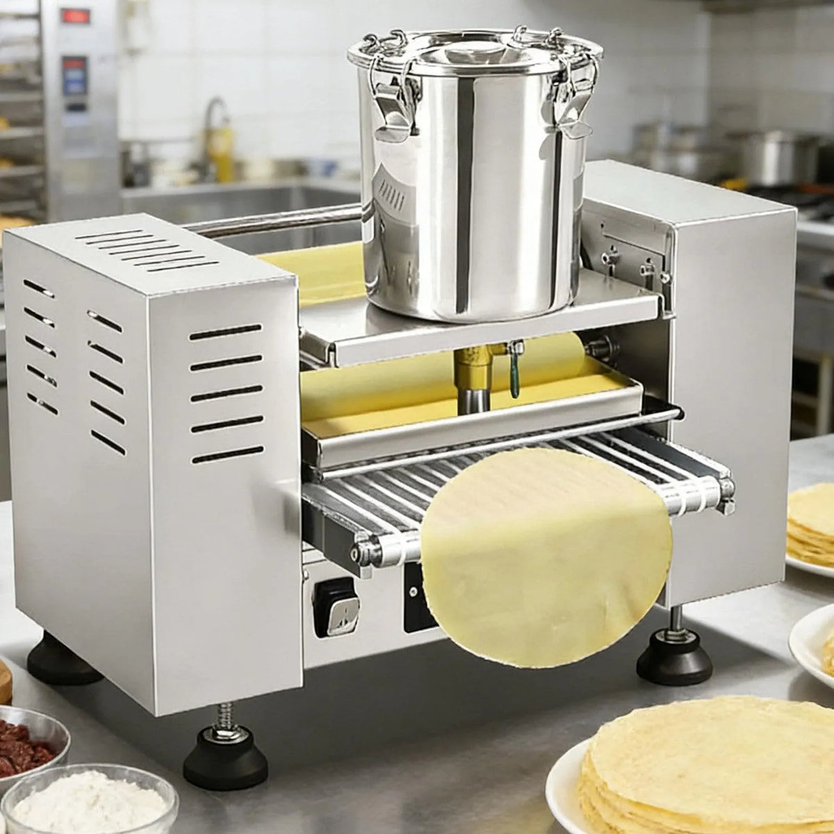 Crêpe Pastry Machine, 0-200 ° C Temperatuurregeling, Automatische Cake Maker, Non-Stick