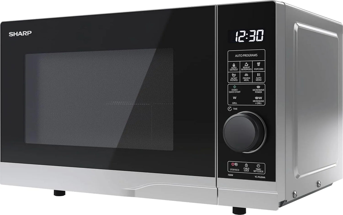Magnetron PG204AES met 45,5 x 27,4 x 34,5 cm, 700 W, 900 W, 10 standen, zwart en zilver