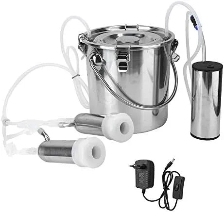 Pomp met 5L, 12 V, mobiele uitvoering en Voor Koe Eu-Stekker, Melkmachine