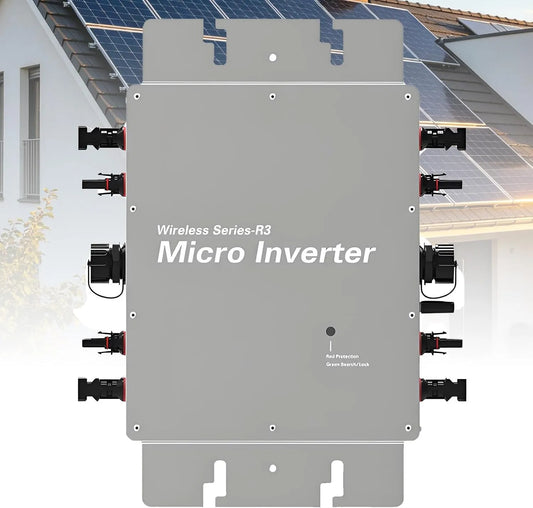 Spanningsomvormer met 800 W, 1600 W, wifi, zonne-energie en aluminium