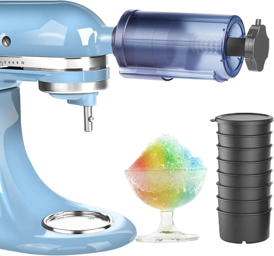KitchenAid, voor KitchenAid-mixers - geschoren ijsmachine, inclusief 8 ijsvormen, Geschoren ijsopzetstuk voor KitchenAid-mixers