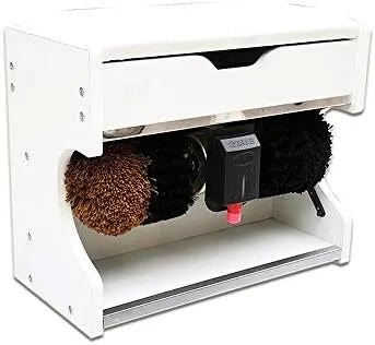Machine, glansmachine Elektrische schoenborstel met opbergdoos Houten, 4 kleuren zijn optioneel Elektrische schoenpoetsmachine