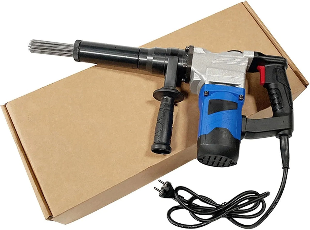 Reiniger, draagbare reinigingsmachine voor roestverwijdering, efficiënte naaldstofreiniger voor thuis- en werkplaatsgebruik.