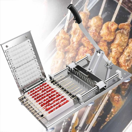 Machine, Bamboe Vlees String Spiesmachine voor Multi-Fonction, Handmatige Spiesmachine