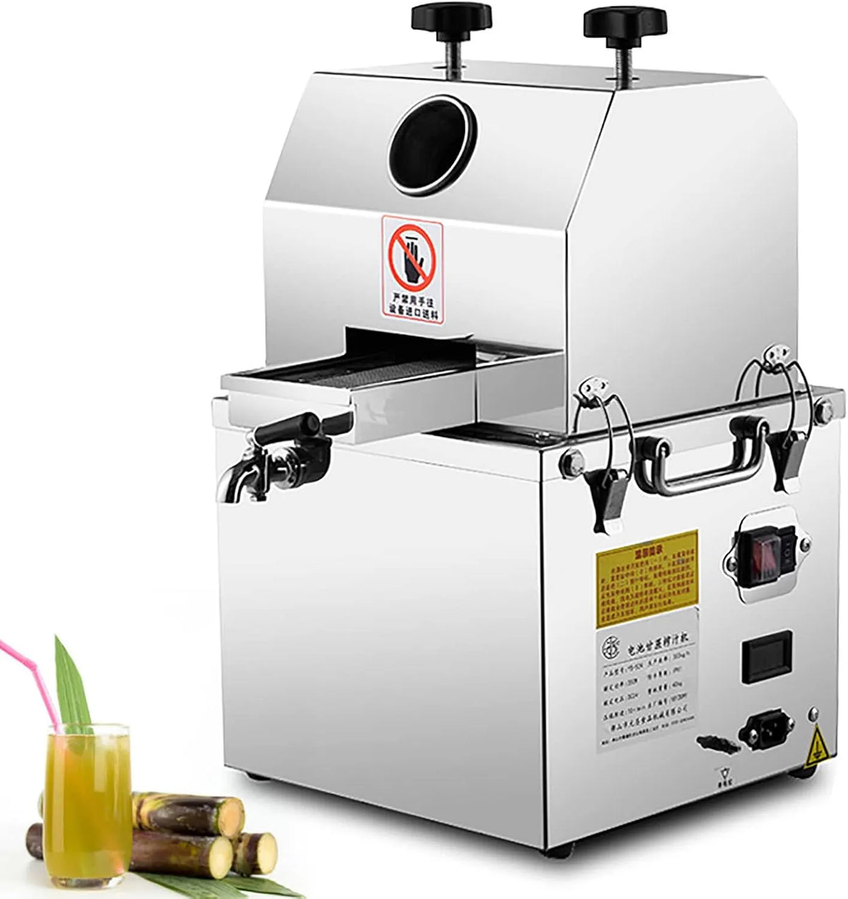 Commerciële Elektrische 350 W Slow Masticating Juicer voor Suikerriet en Fruit met 350 W, 450kg en RVS