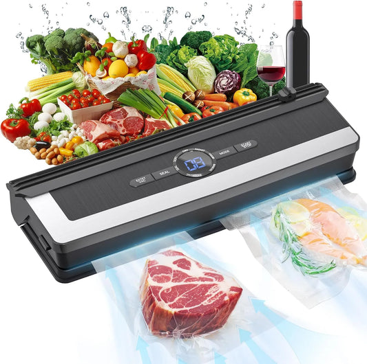 Koelkast met 85 kpa, 5-in-1, timer en digitaal display, 85 kpa vacumeermachine voor vlees