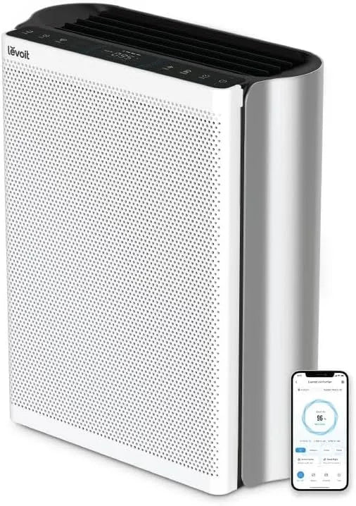 Luchtreiniger met 612 m3/h, wifi, 52 m2, 259 m2, 24 dB, geluidsarme werking en groen