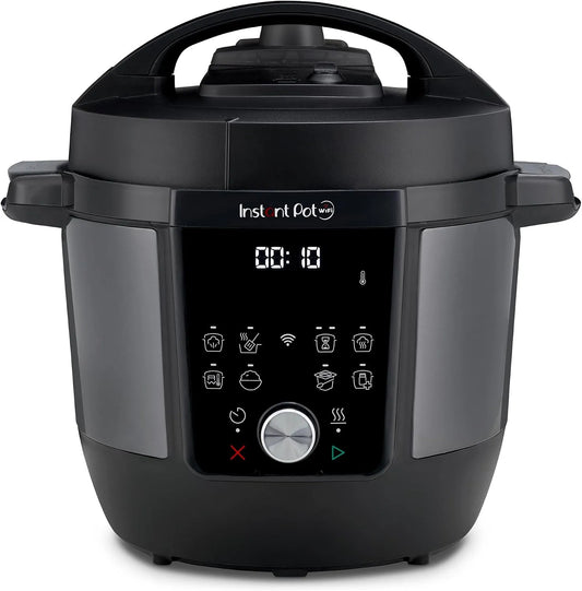 Snelkookpan, 5,7 l, 9-in-1, geborsteld RVS, spaarpan, rijstkoker, sauteermachine, yoghurtmaker, voedselwarmer, stoompan