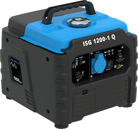 Güde Inverter stroomgenerator ISG 1200-1 Q 4-takt motor met 76 kW, 6 uur, 3 l, 1x 230 V, USB, digitaal display en invertertechnologie