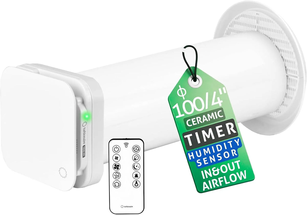 Sensor met 100 Mm, 8 Snelheden, Timer, 10–20 m2, afstandsbediening en geluidsarme werking