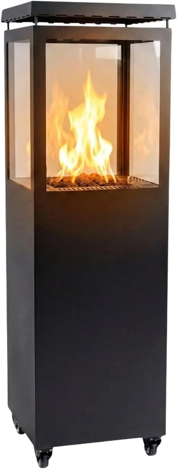 Terrasverwarmer met 40 x 28 x 132 cm, 6,5 kW, 34,5 cm, 59,8 cm, elektronische ontsteking en zwart