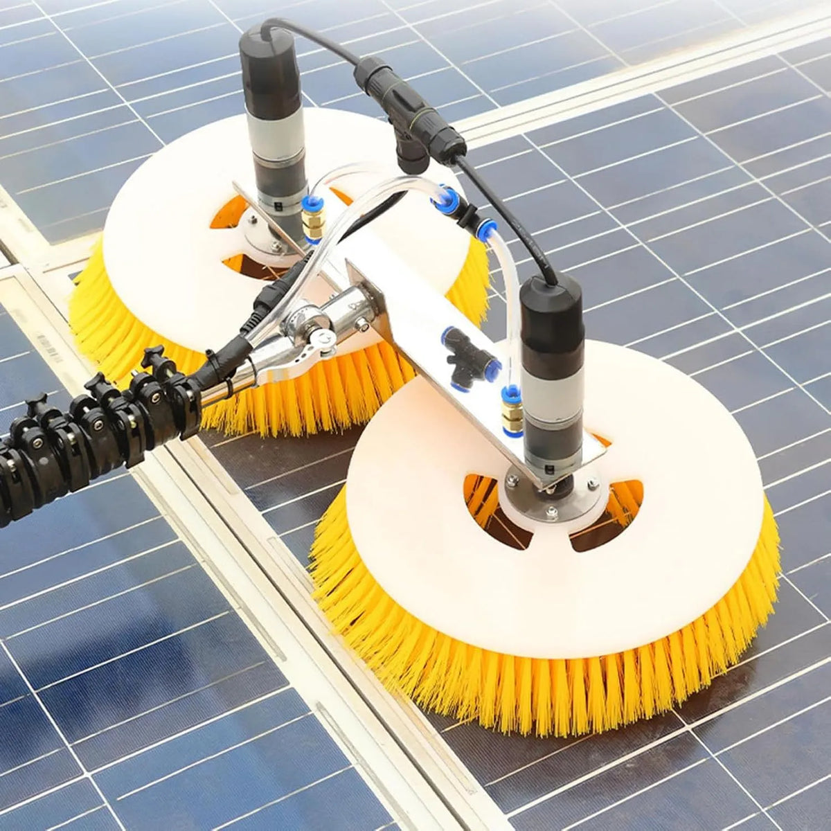 110V-240V roterende borstel voor het reinigen van zonnepanelen met 110V, 70 cm, 40 mm, 7 mm, sproeifunctie, zonder netstroom en antistatische borstel