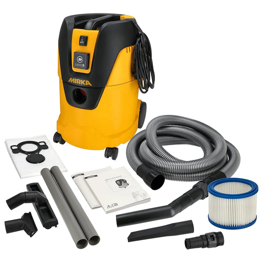 Stofzuiger, Mirka slijpmachines/mondstukset, 25 liter/zuigslang / 1000 W vermogen/incl. adapter