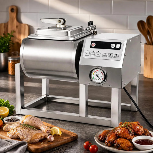 Barbecue met 3 Snelheden, 1-99 minuten, timer en RVS, Vacuüm Marineermachine met RVS Structuur