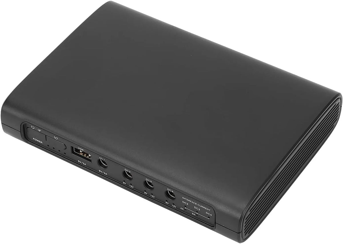 UPS-batterijback-up-overspanningsbeveiliging DC2 DC3 DC4 met 25600 MAh, 19V, 6A, 5V, 2A, 12V, 114 W en 1 x 3,7 V