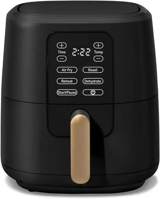 Airfryer, elektrische friteuse aanraakbediening Airfryer RVS 1700 W, Slimme assistent Geniet van het leven