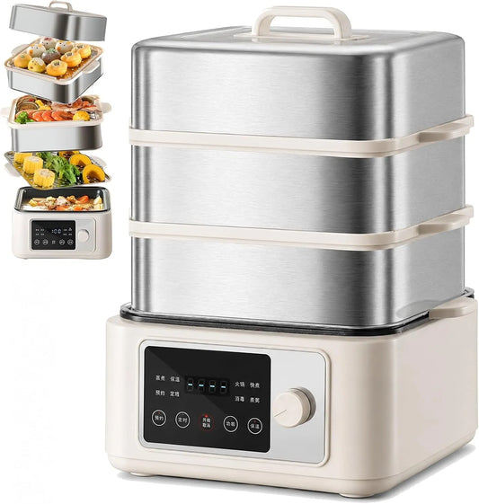Voedselstomer met 1350 W, 35 x 32 x 32 cm, 8 l, 12 l, 16 l, 4,0 l, 12,6 inch en 1-3 cm