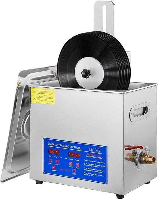 Ultrasoonreiniger, 6L ultrasone reiniger met verwarming en timer, professionele ultrasone onderdelenreiniger, laboratoriumgereedschap, 180 W