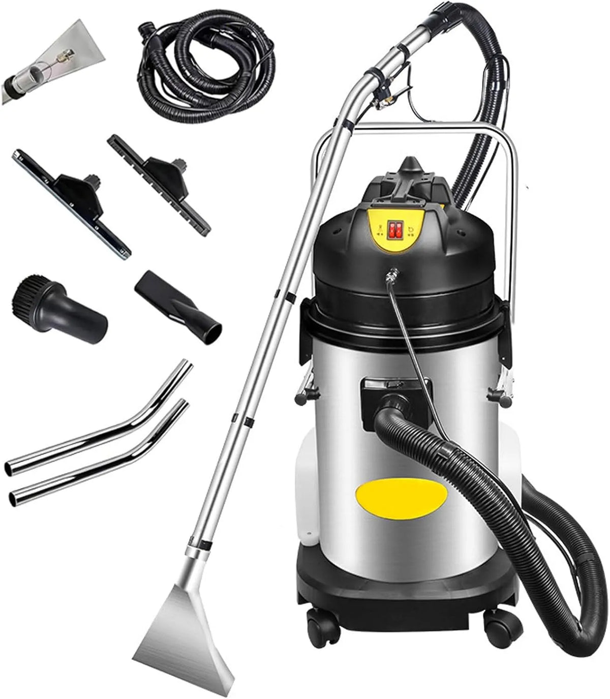 Afzuigkap, Commerciële tapijtreinigingsmachine, Commerciële tapijtreinigingsmachine - natte en droge afzuigkap, dubbele watertank, efficiënte tapijt
