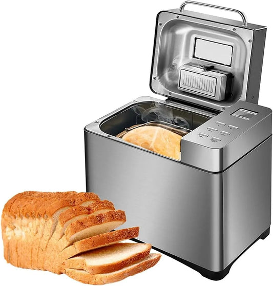 Bed met 650 W, 750g, 15 minuten, 17 programma's, RVS en 15 uur timer