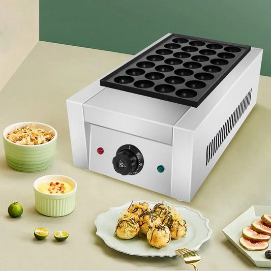 Elektrische Takoyaki Machine, 40mm, 28 Gaten Takoyaki Maker, voor Gebakken Eieren Gebakken Steak Takoyaki