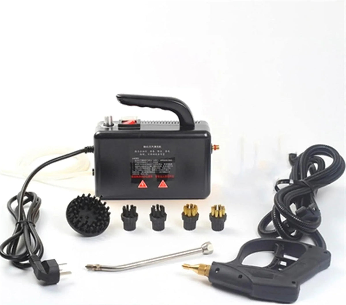 Stoomreiniger, zwart, 2600 W Hogedruk Handheld Stoomreiniger Reiniging Auto Stoomboot