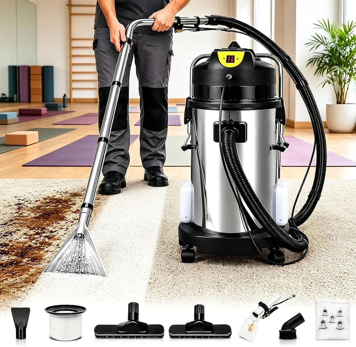 Machine met 20L, 6-in-1, 1034 W, 2110 W, 2 m2, 80L, 3-in-1 en RVS