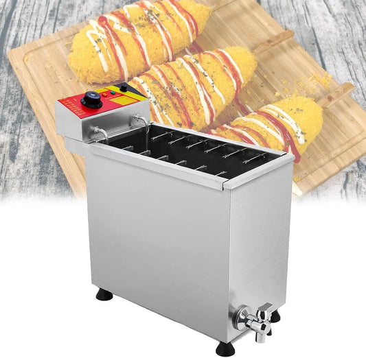 25l, Corndog Maker Machine, Voor Restaurant, 12 Stuks Worst, Kaas Hotdogs Sticks Frituurmachine, 25l Corn
