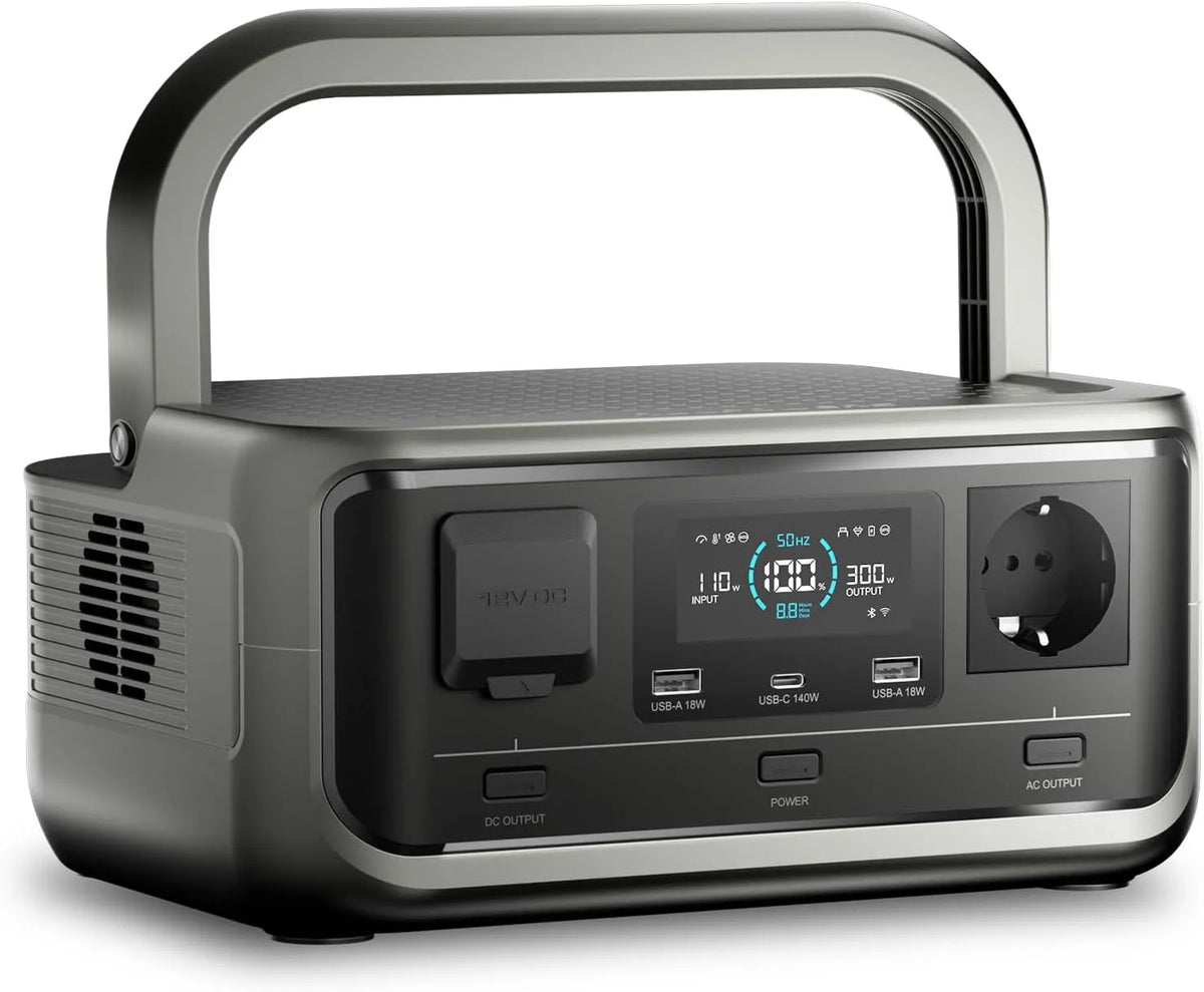 Draagbaar powerstation, P300, 256Wh, LiFePO4-batterij, 300 W, 600 W