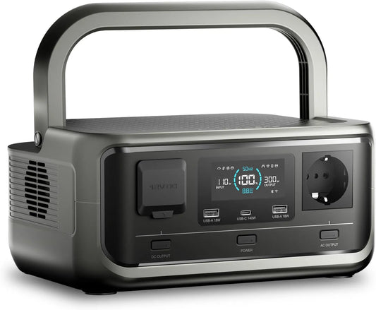 Draagbaar powerstation, P300, 256Wh, LiFePO4-batterij, 300 W, 600 W