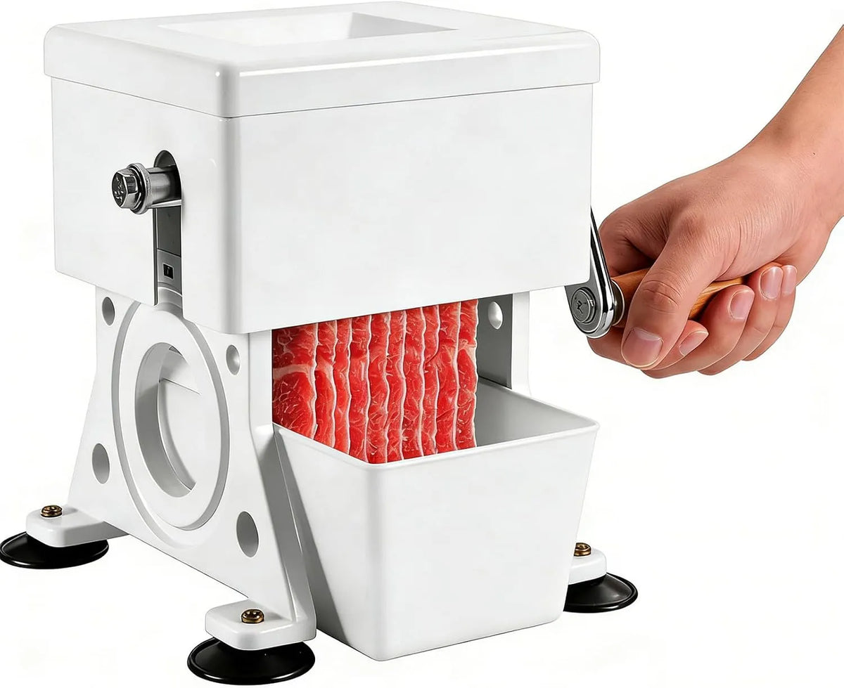 Barbecue met 40 x 70 mm voerinlaat, roestvrijstalen snijmachine, verstelbare dikte van 2-7 mm, Commerciële vleesversnipperingsmachine en voor thuis