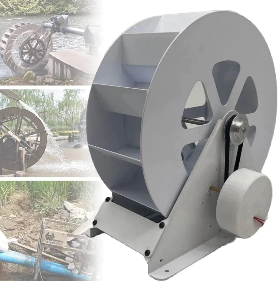 Generator, Waterturbine, Monitoring en Apparaten Opladen,50 W, Laagtoerental Waterkrachtgenerator met geluidsarm Riemaandrijving, Duurzame