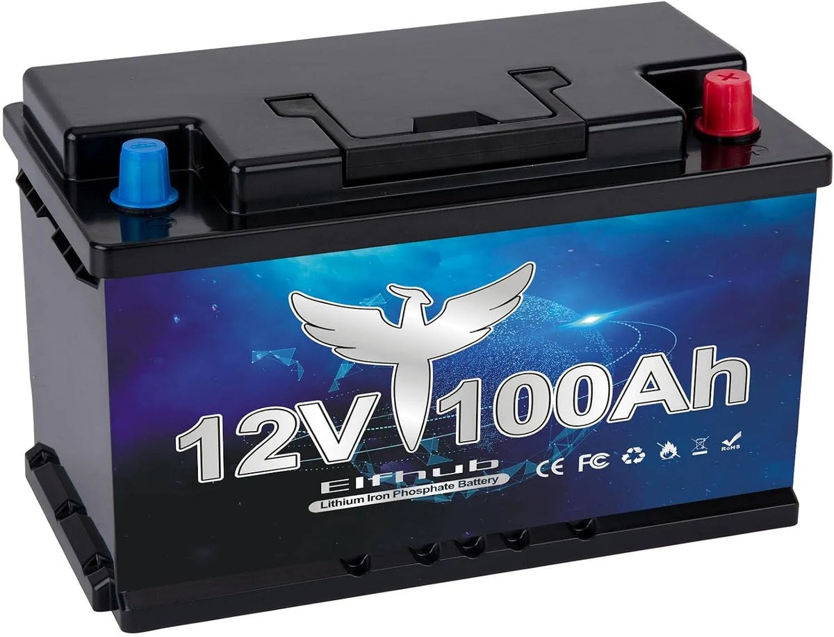 Lifepo4 12 V 100 Ah accu Lifepo4 met 12 V, 100 Ah en 1.280 W