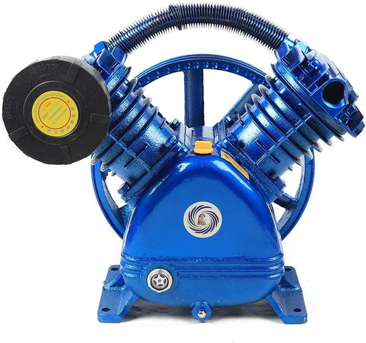 Generator, 4 kW, 5.5hp luchtcompressor pompkop 2 cilinder, type V perslucht compressor aggregaat 850 omw/min