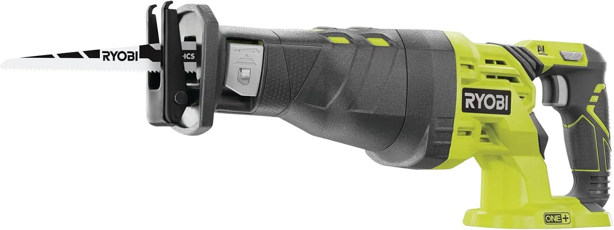 Lader, 18 V, stationair toerental 0-2900 min1, max. zaagdiepte in hout 20 cm, 28 mm, zonder accu + oplader, RYOBI 18 R18RS-0