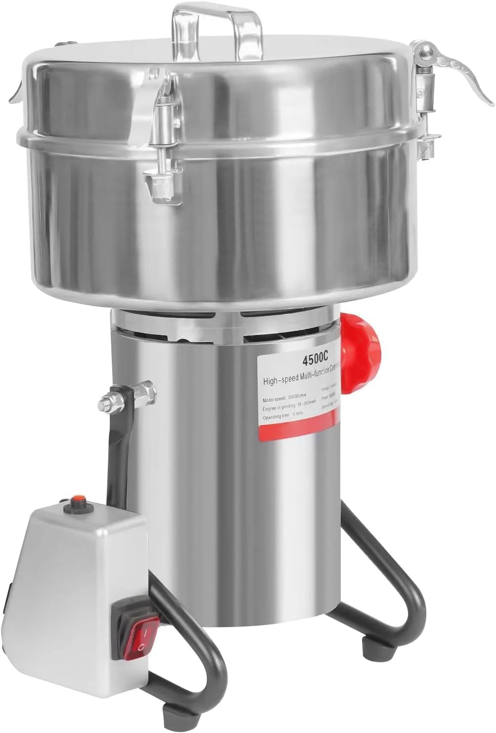 5000 W, 5000 W Hoge Snelheid Elektrische Graan, Molen Grinder Commerciële Zware Multifunctionele Spice, Grinder Rvs Pulverizer 4500g Poeder Machine