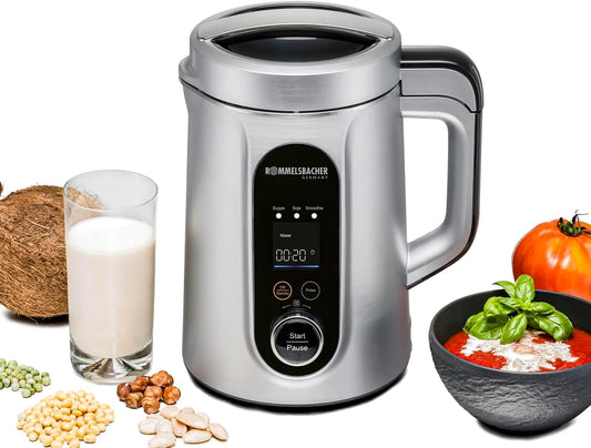 ROMMELSBACHER Veggie Drink & Soup Maker SVD 1400 Vera met 1 x 1 cm, 1,3 l, 500 ml, 9 programma's, digitaal display, waterreservoir en RVS