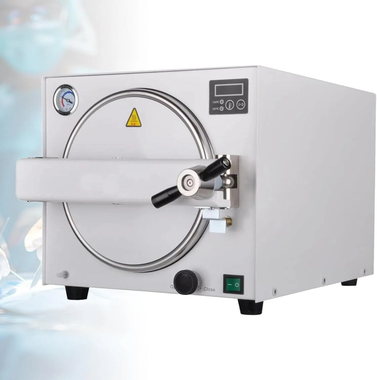 Stoomsterilisator C/132 met 900 W, 122°C, 132°C, RVS en aluminium