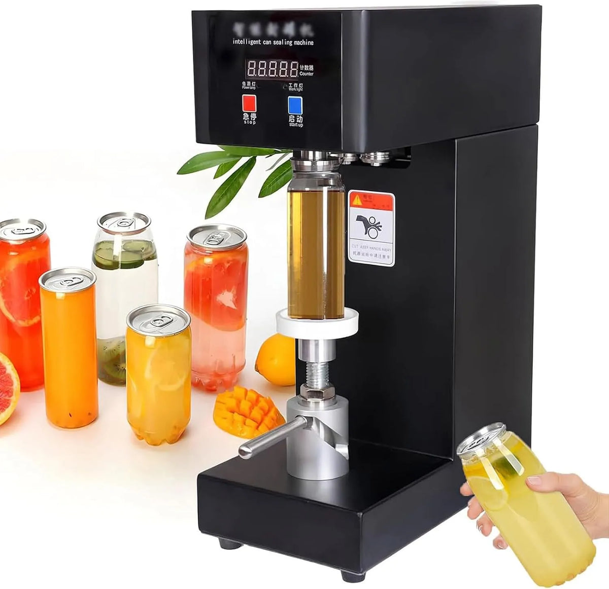Kan Verzegelende Machine met 21 x 37,5 x 56 cm, 220V, 180 W, 5 seconden, 330 ml, 500 ml, 650 ml en digitaal display