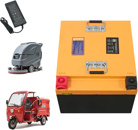 Lader, 25,6V, 205Ah, inclusief oplader., 100Ah, geschikt voor motoren van 0-5250 W, 25 LiFePO4