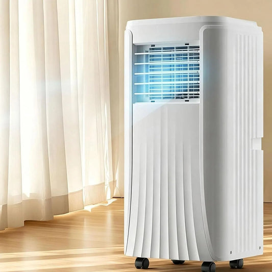 Mobiele airconditioner en Luchtontvochtiger, Mobiele Airco 9000/12000 BTU, 120°-Oscillatie, Koeler & Luchtontvochtiger, 3-in-1 Airco, Geen Raamafvoer